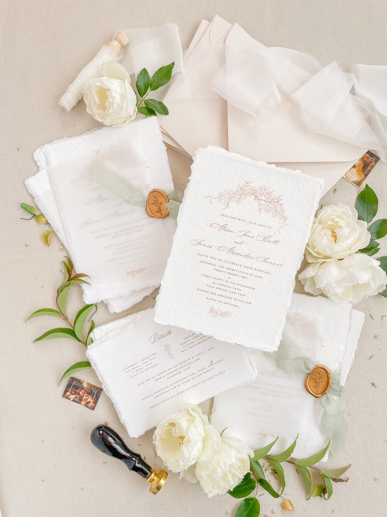 Liliany Handmade Paper Wedding Invitation Sets