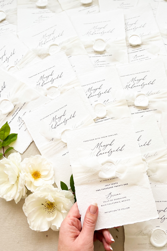 Manijeh Handmade Paper Wedding Invitation Sets