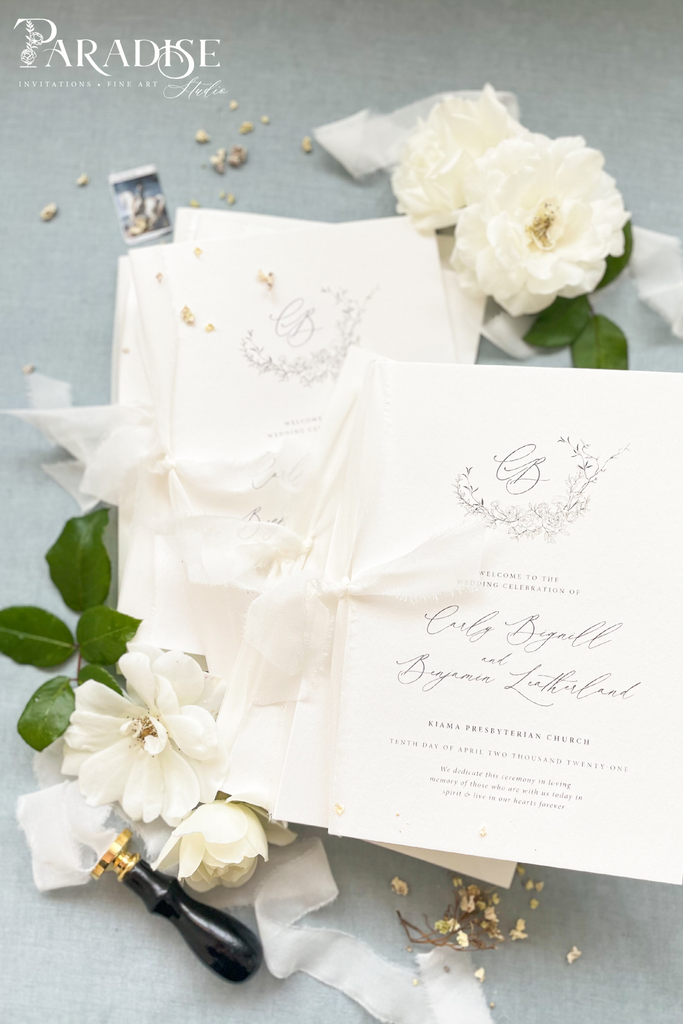 Josephine Monogram Wedding Programs