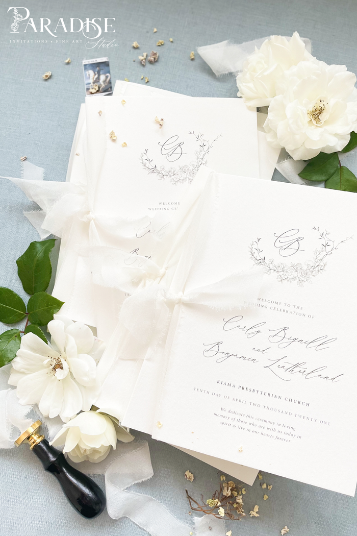 Josephine Monogram Wedding Programs