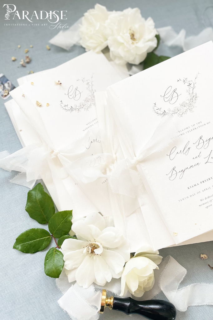 Josephine Monogram Wedding Programs