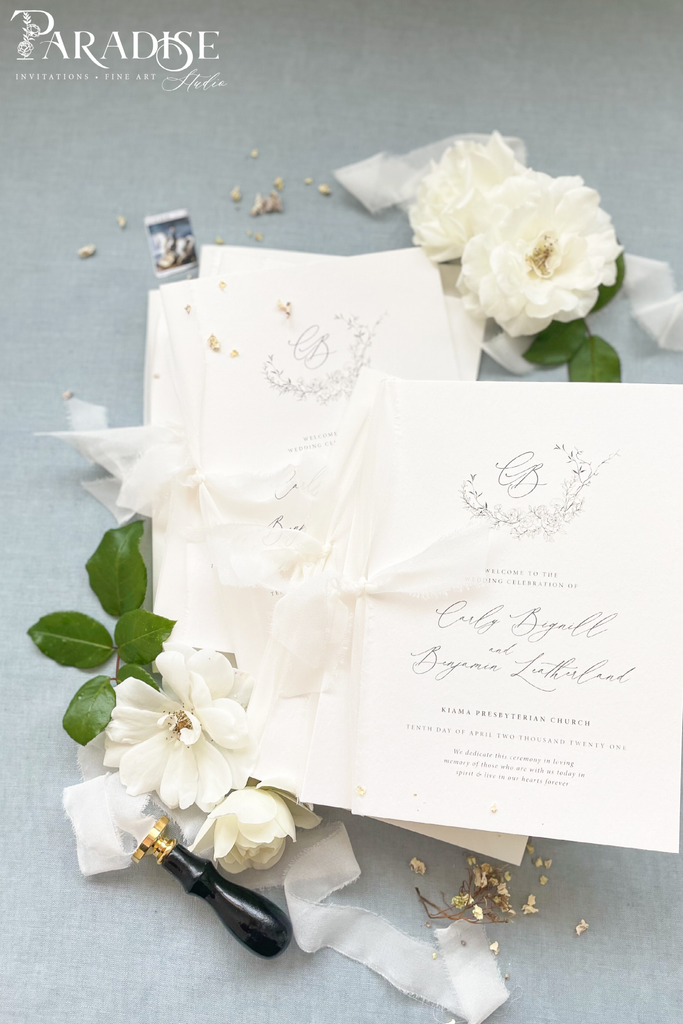 Josephine Monogram Wedding Programs