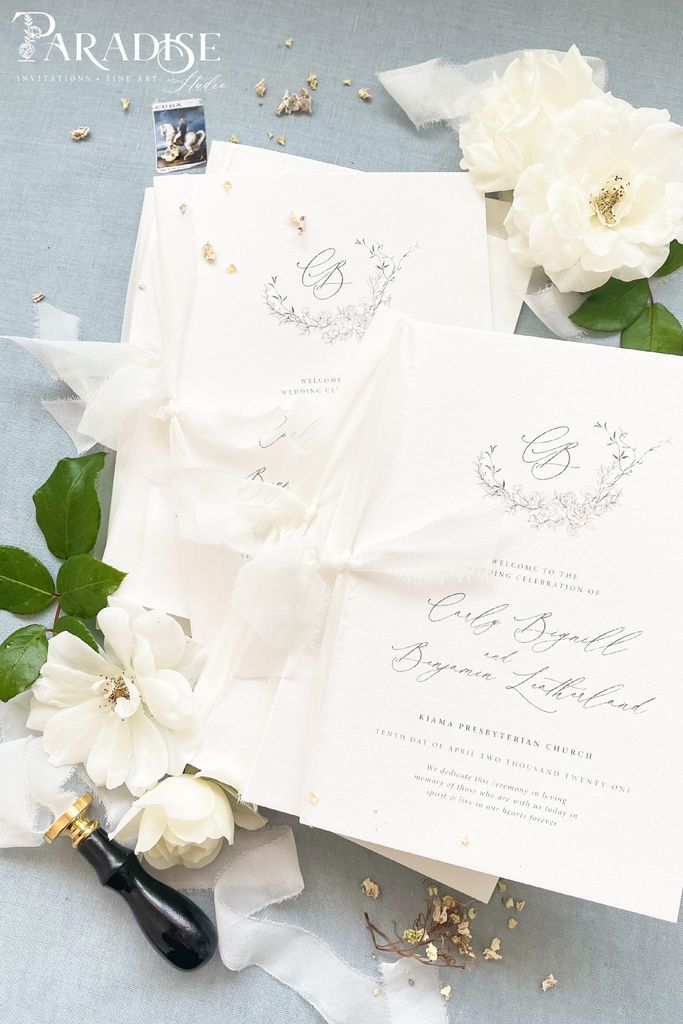 Josephine Monogram Wedding Programs