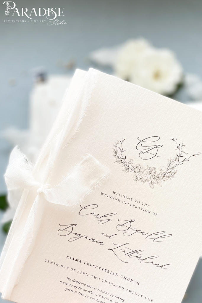 Josephine Monogram Wedding Programs