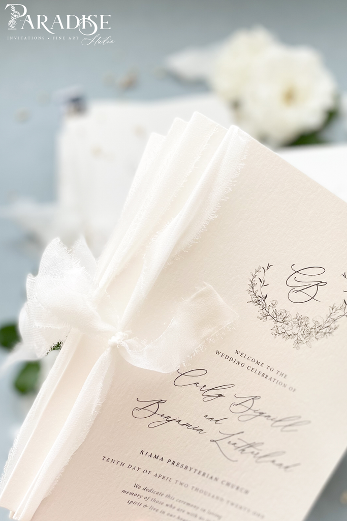 Josephine Monogram Wedding Programs