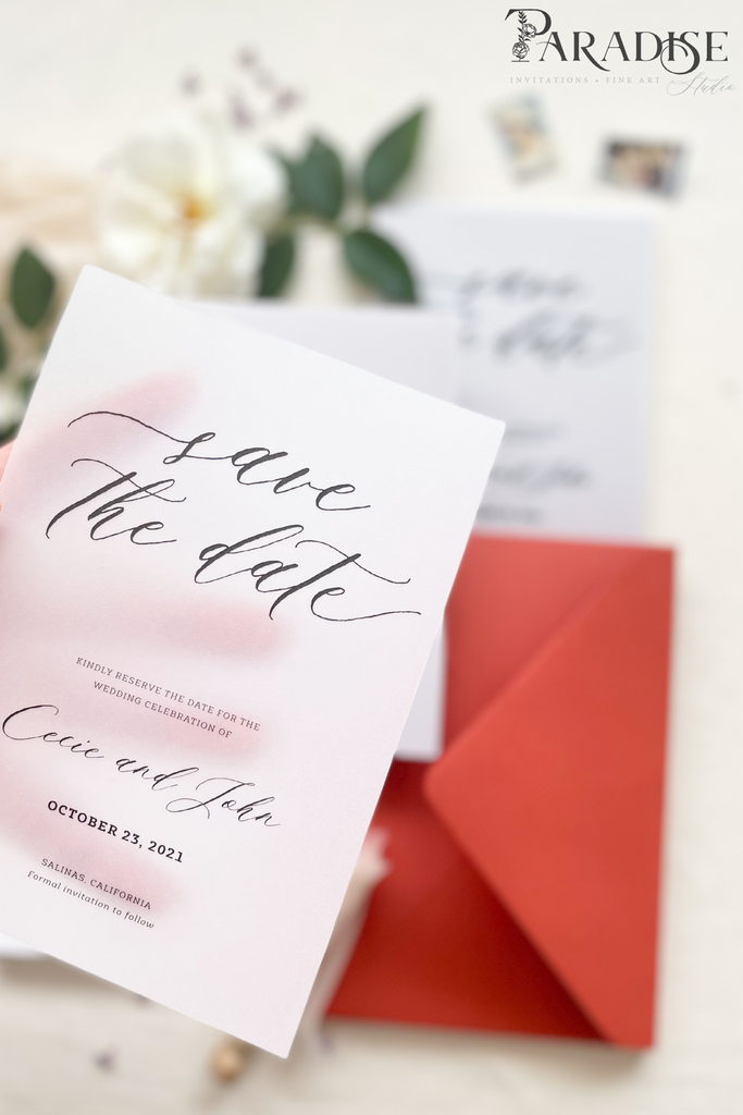 Lily Vellum Save the Date Cards