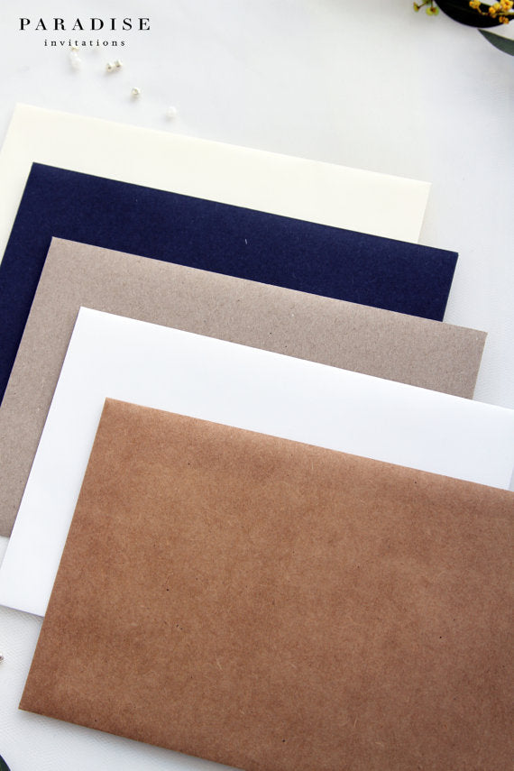 Navy, Ivory and Botany Envelopes