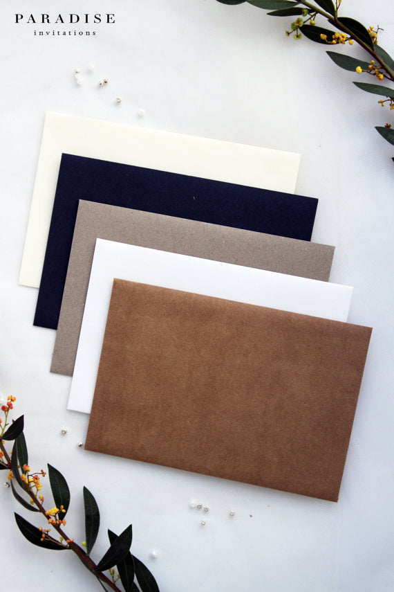 Navy, Ivory and Botany Envelopes