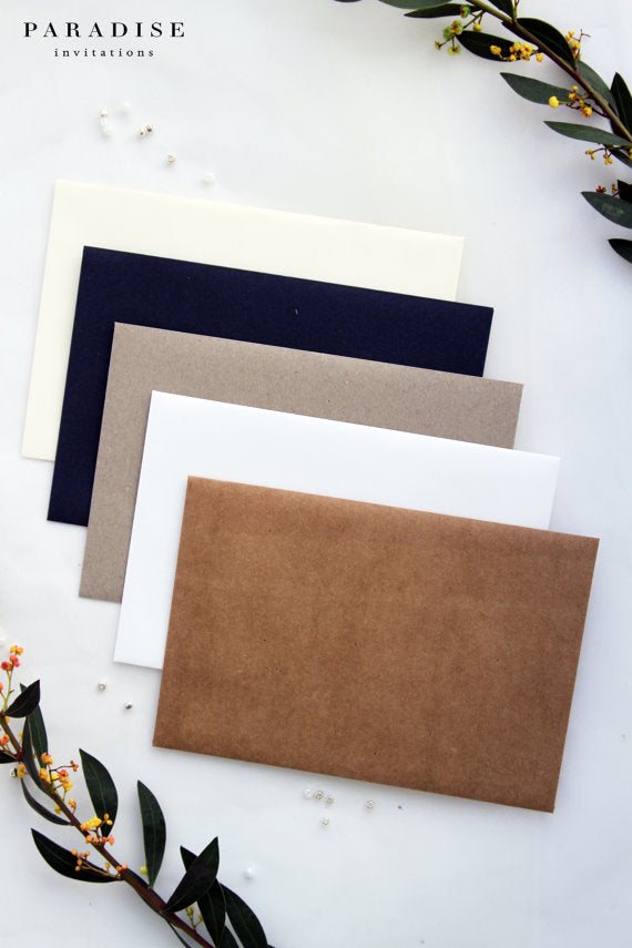 Navy, Ivory and Botany Envelopes