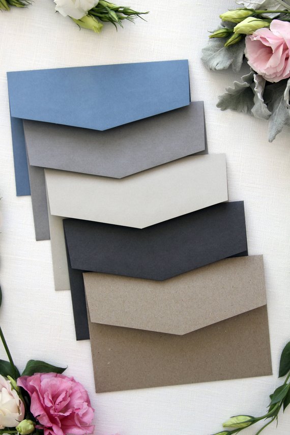 Navy and Metallic Envelopes