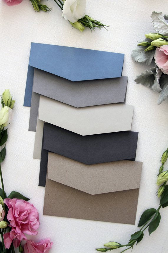 Navy and Metallic Envelopes