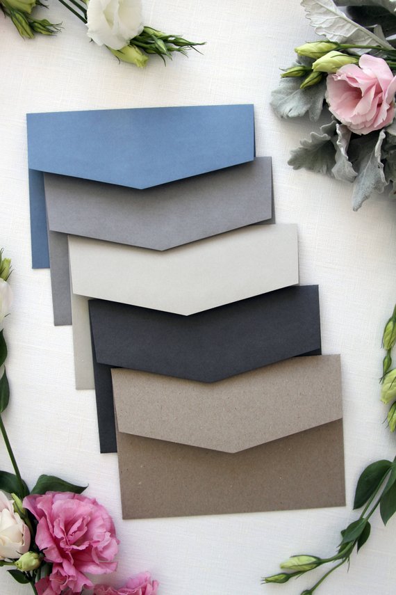 Navy and Metallic Envelopes