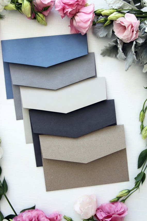 Navy and Metallic Envelopes